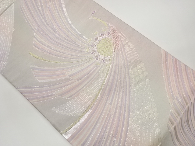 JAPANESE FUKURO OBI / WOVEN FLOWER CREST